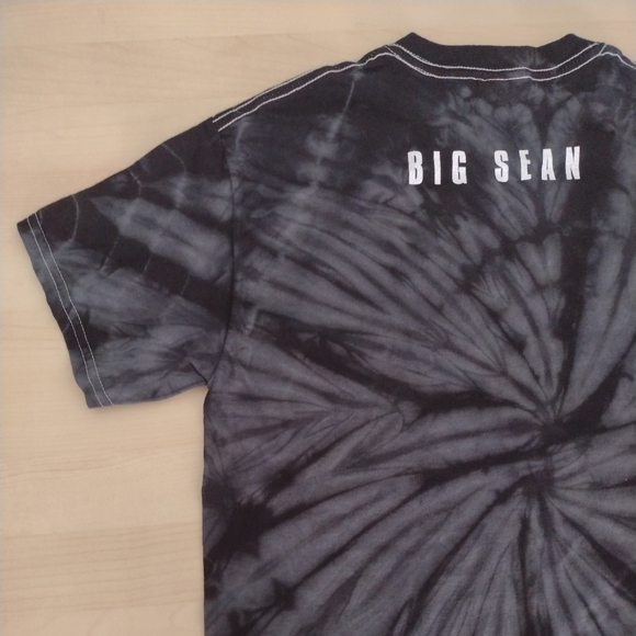 Big Sean T shirt Black Gray Tie Dye Tshirt tee 2014 New Unworn Small - Picture 3 of 5